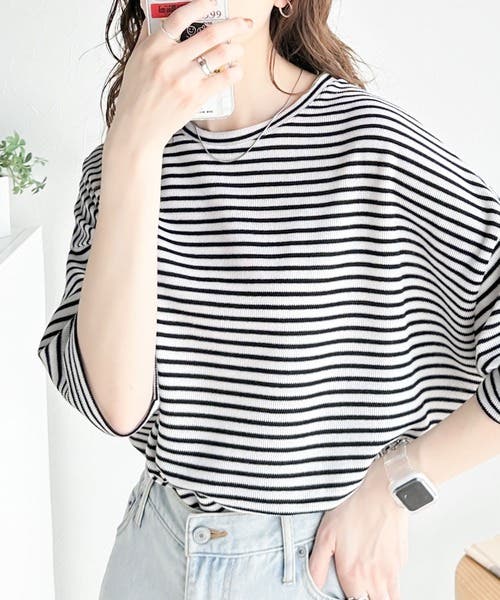tシャツ ブリーチライクボーダー　半袖TEE レディース 楽天市場】ボーダー Tシャツ 半袖（カラーピンク）（レディース