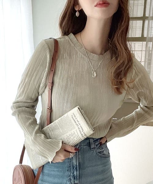 Ferrow Lilly 襟付きmiddle sleeve トップス