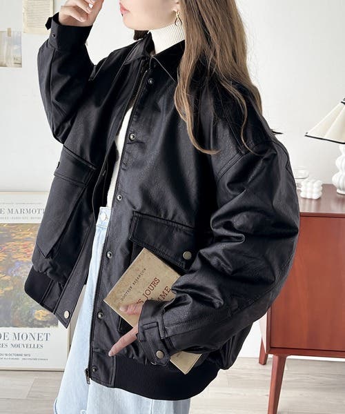 【引越限時SALE】 Treemingbird レザージャケットブルゾン 口コミ・レビュー｜《JaVaジャバ コラボ》フェイクレザーヴィンテージ
