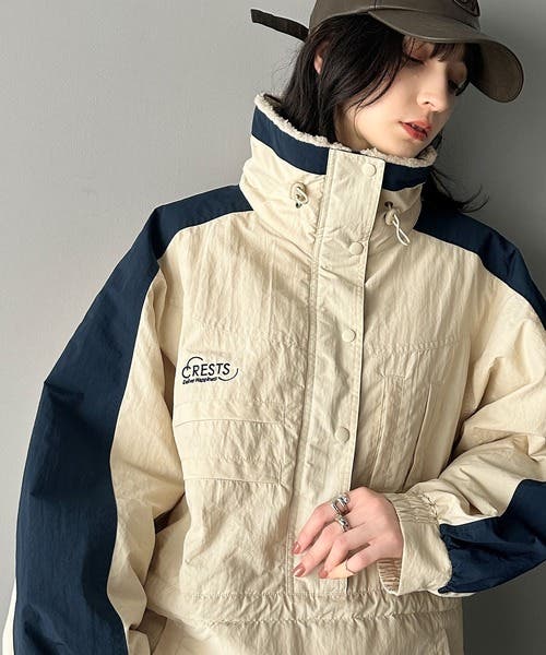 HALF ZIP SHAGGY BORDER KNIT / ハーフジップシャギーボーダー