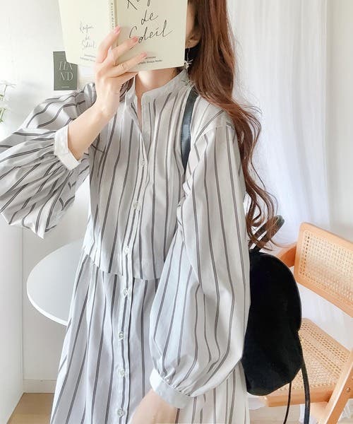 ✨極美品✨エブール マラケッシュストライプ クレリックシャツ