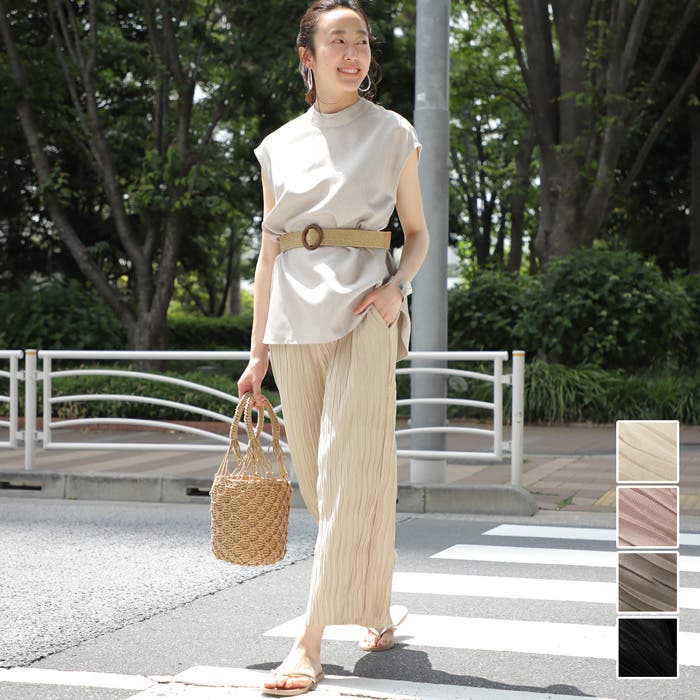 口コミ・レビューで人気商品を探そう プリーツパンツ レディース ワイドパンツ[品番：PA000011062 パンツ