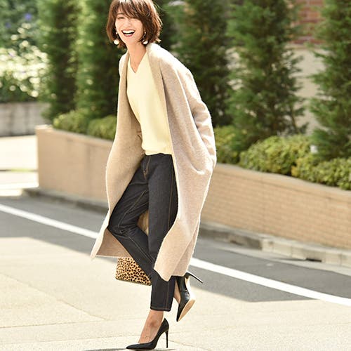 美品✨フォクシー カシミヤウール ニットガウンコート カーディガン 女優襟ココア 美品✨フォクシー カシミヤウール ニットガウンコート