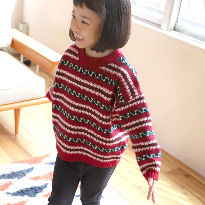 クリスマス セーター キッズ 子供 ニットトップス 男の子 女の子