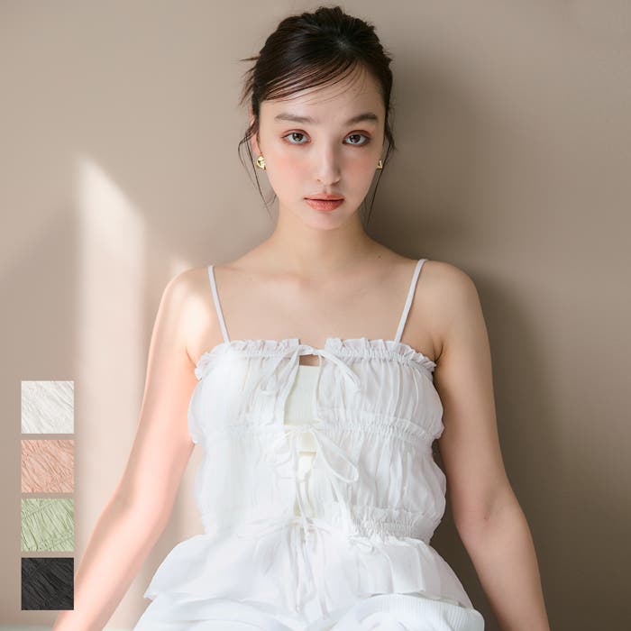 男女兼用 3連リボンキャミソール レディース[品番：PA000016947]｜coca キャミソール