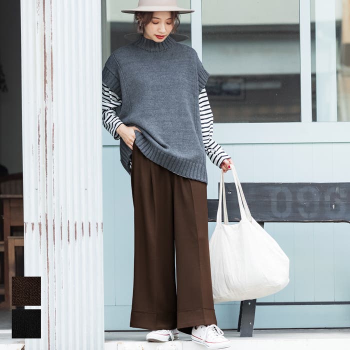 ロールアップワイドパンツ[品番：PA000011930]｜coca（コカ）の