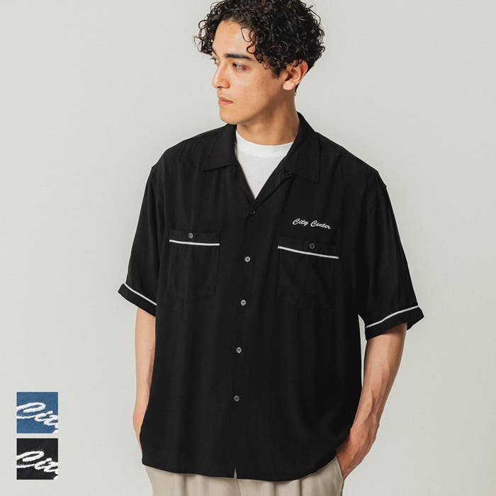 送料無料の商品 刺繍ボーリングシャツ[品番：PA000014015]｜coca（コカ）の シャツ/ブラウス(半袖/袖なし)