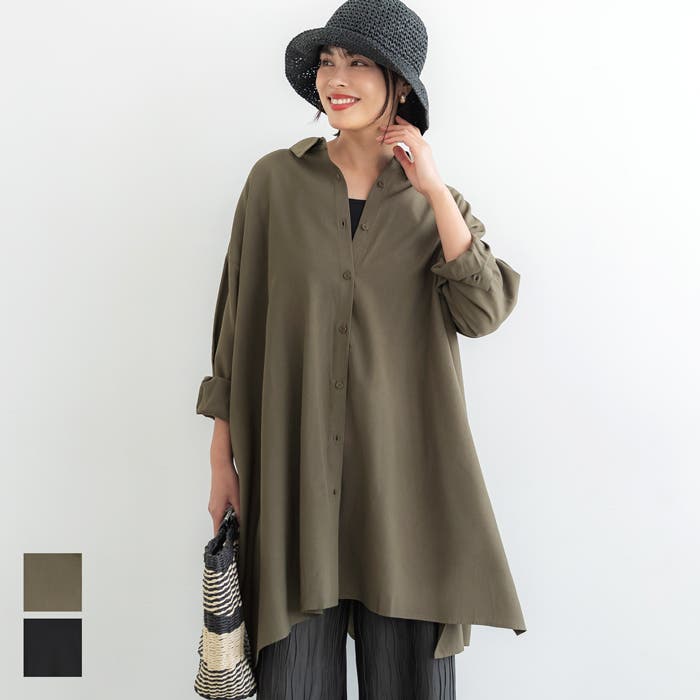 【ネット限定】 とろみ変形ヘムチュニック[品番：PA000013833]｜coca（コカ）の トップス