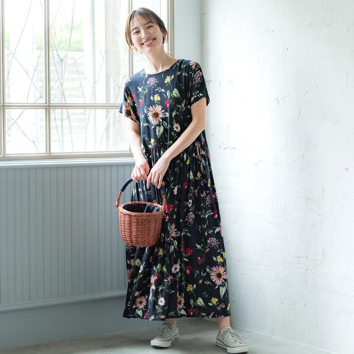マルチ花柄ワンピース[品番：PA000014154]｜coca（コカ）｜レディース