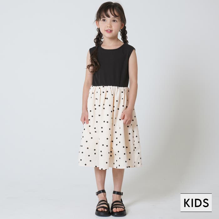美品　アメノチハレ　ドット柄 ドッキングワンピース 半袖 美品 アメノチハレ ドット柄 ドッキングワンピース 半袖 - メルカリ