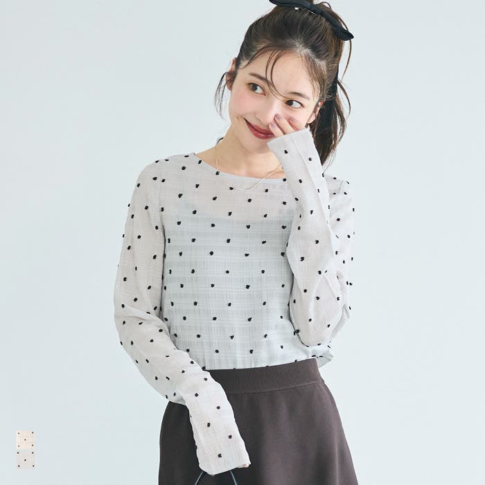 【 CO｜TE 】極美品 ドット柄シースルートップス SETUP7｜SETUP7/ドット柄 シースルートップス シアー | Rakuten