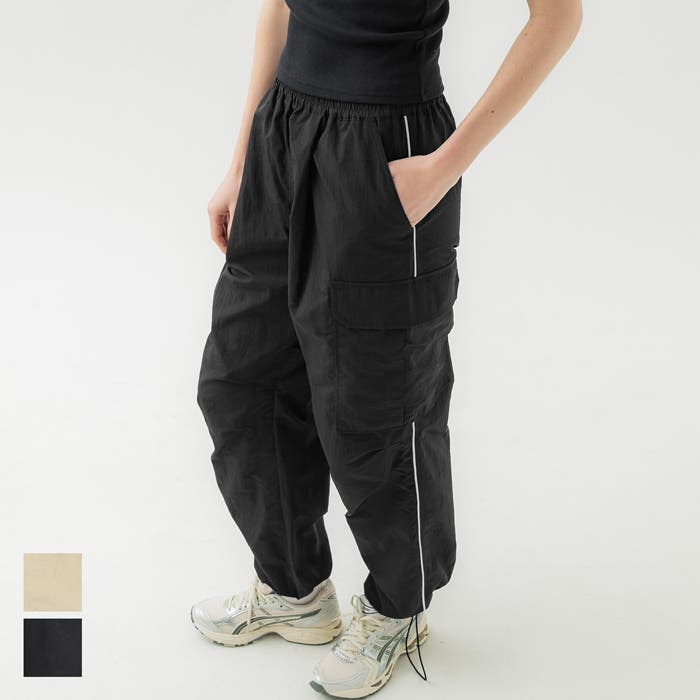 UNISEX/3サイズ展開】TRタックパラシュートパンツ（カーゴパンツ