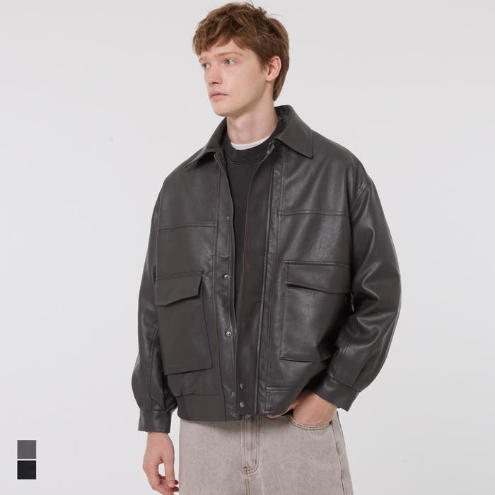 フェイクレザーA2フライトジャケット メンズ[品番：PA000016368]｜coca