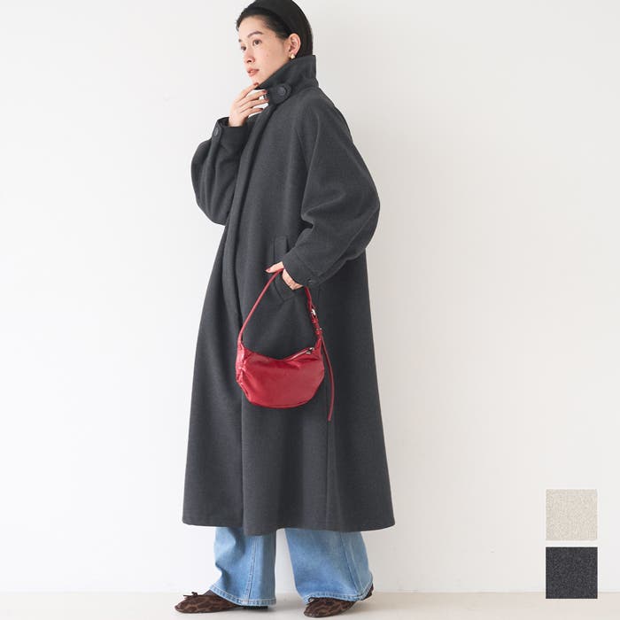 Sacai luck ケープロングコート　エポレット　ウール　サイズ 1 フェイクウールロングコート[品番：PA000016488]｜coca（コカ）の