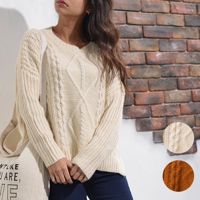 HERMÈS アイボリー ケーブル編み セーター S HERMÈS アイボリー