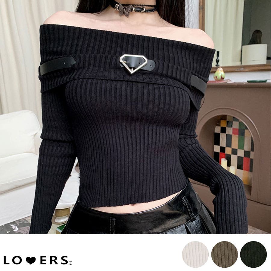 【値下げ】 Studios Jnylon ベルベット オフショルダーカットソー アシメ トップス
