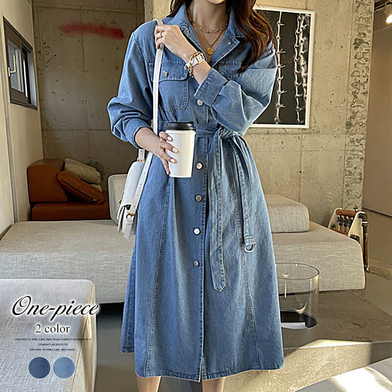 シャネル CCボタンデニムトリムワンピース#34 レディース