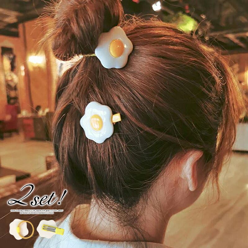 ヘアアクセサリー O SPINNS ヘアクリップ レースクロスデザイン : ZOZOTOWN Yahoo!店