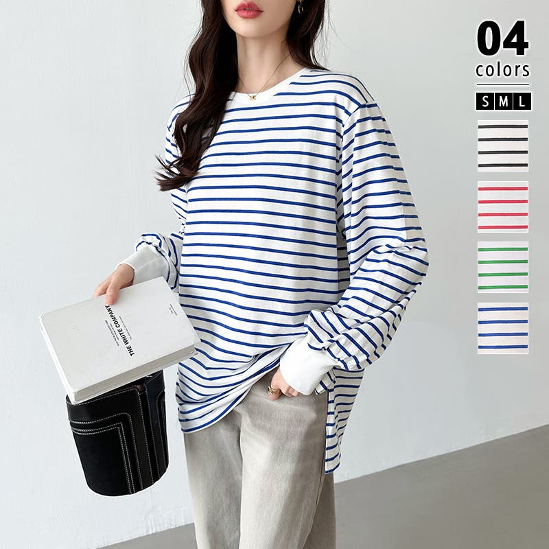 ボーダー カットソー ボーダーtシャツ[品番：COCW0005343