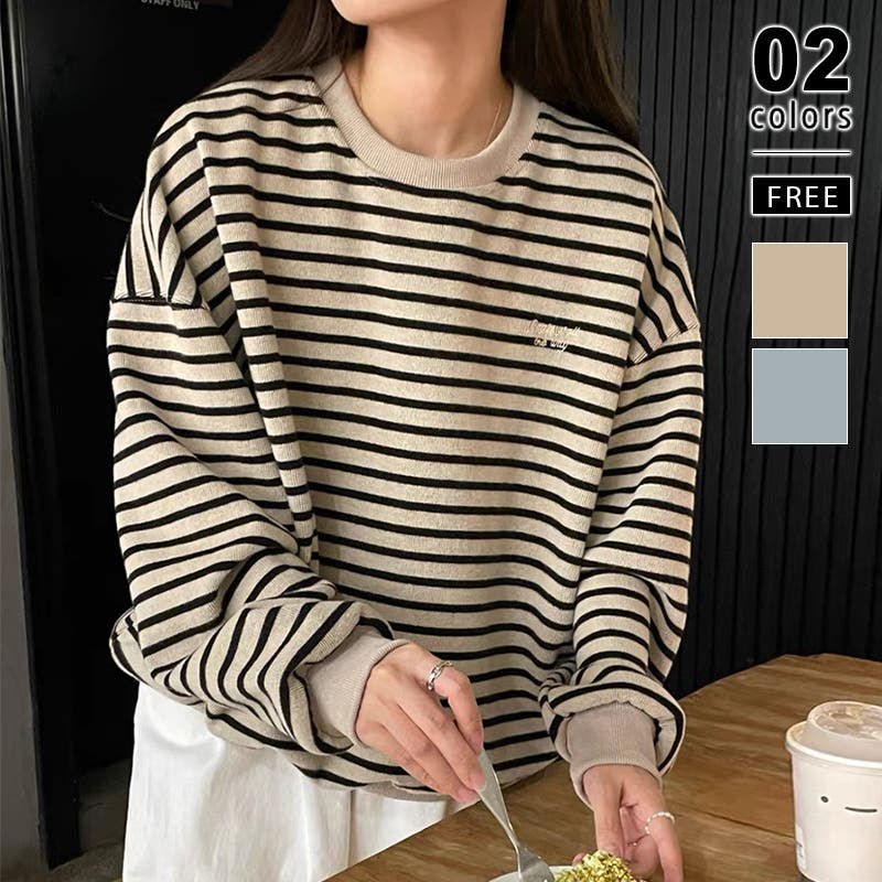 CÉLINE ボーダー長袖カットソーXS ストレッチあり Amazon | [C&CL