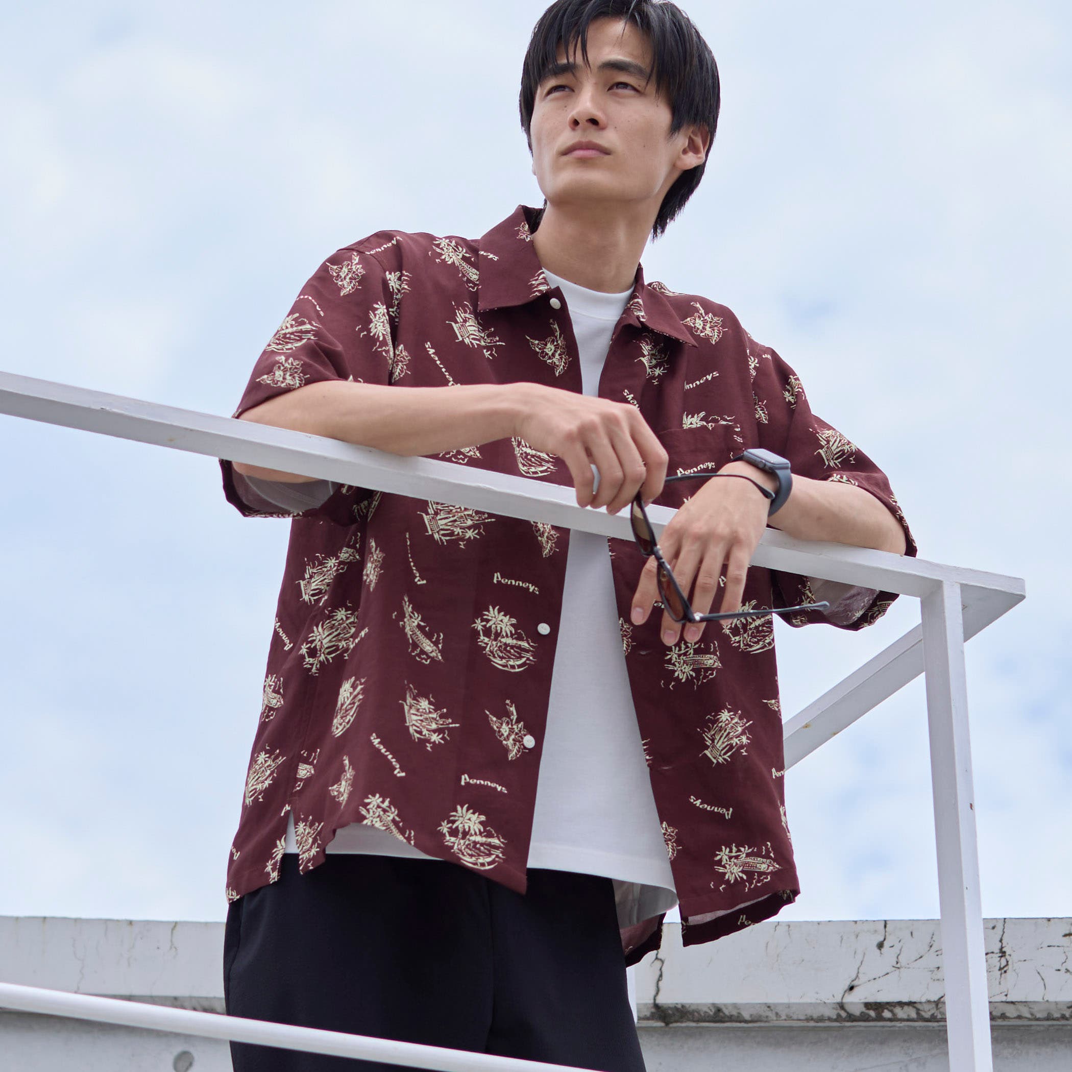 PenneysHAWAII（ペニーズハワイ）別注トロピカル柄シャツ[品番
