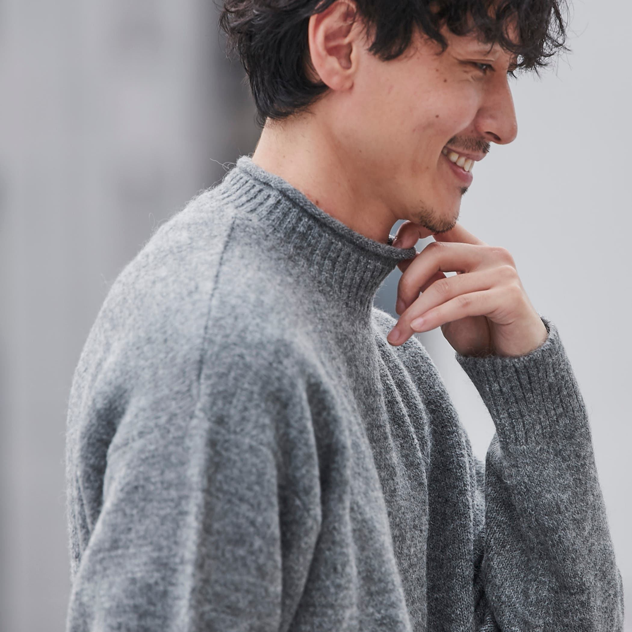 コ*ー様 RRL ニット CPOシャツ ジャケット S チャコールグレー 1.jpg