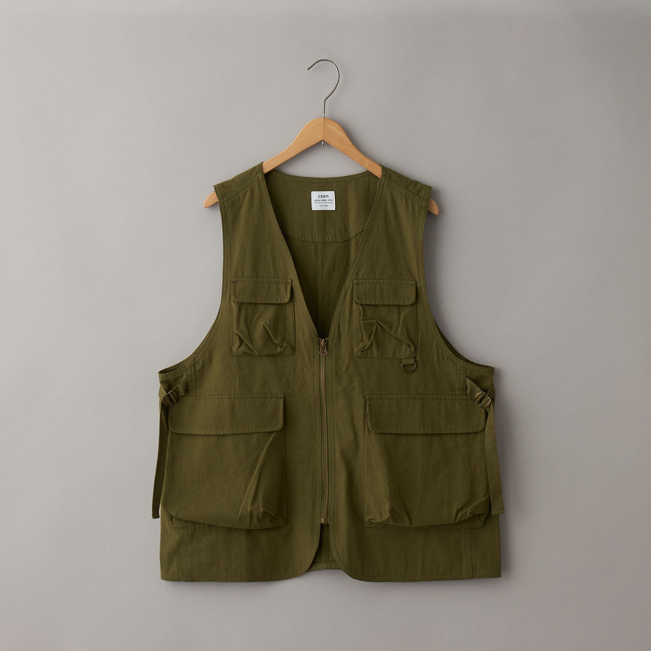 TAKE&SONS/フィッシングベスト/3/コットン/カーキ