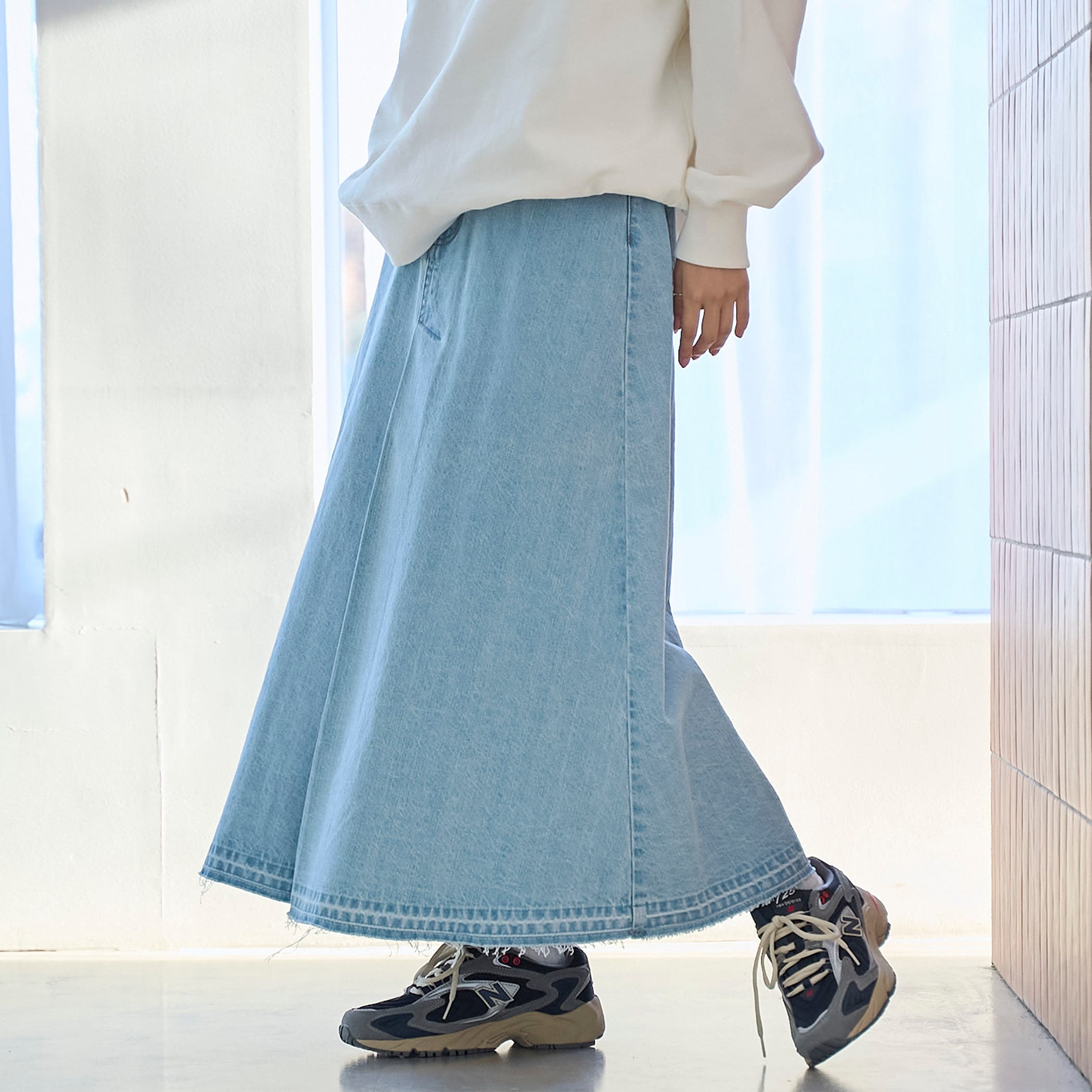 デニムフレアロングスカート[品番：COEW0006705]｜coen【women