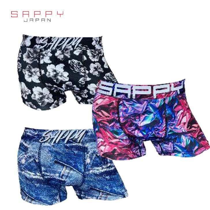 メンズ ボクサーパンツ SAPPY NEW 3種 M L XL サピー 前閉じ