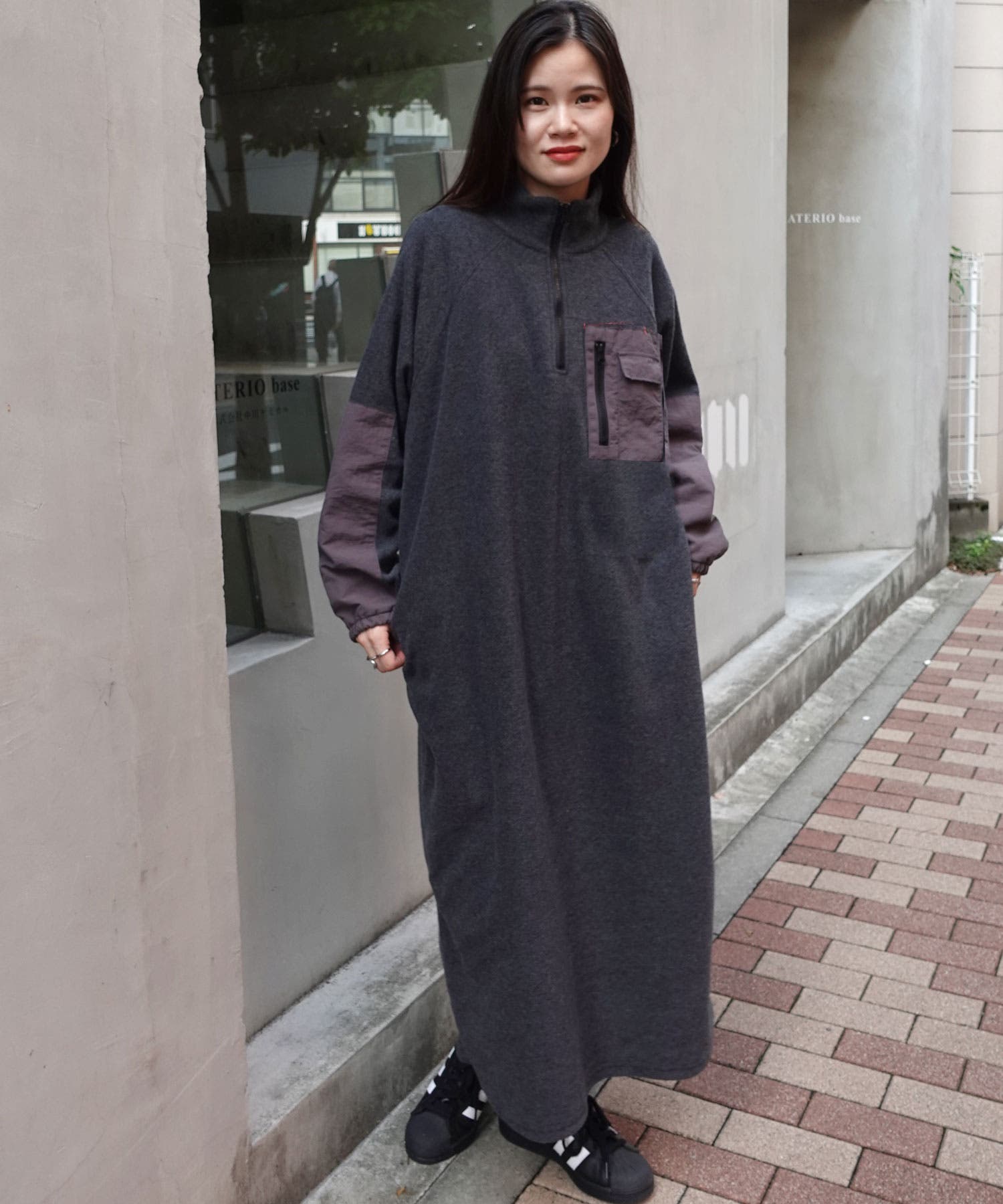 フリースハーフzipワンピース[品番：TRIW0003844]｜CORNERS （コーナー