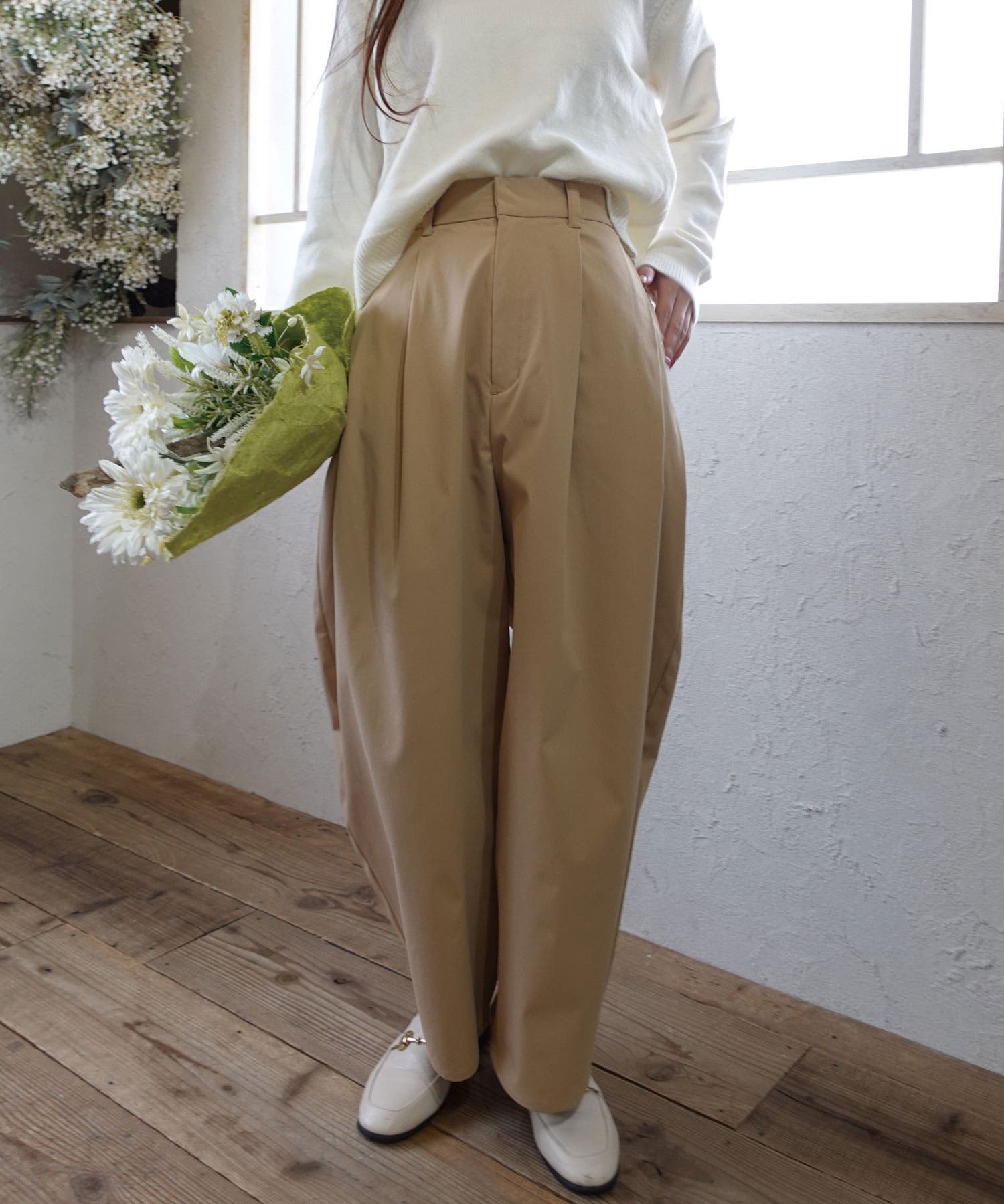 サテンコクーンパンツ Juline | Cygne