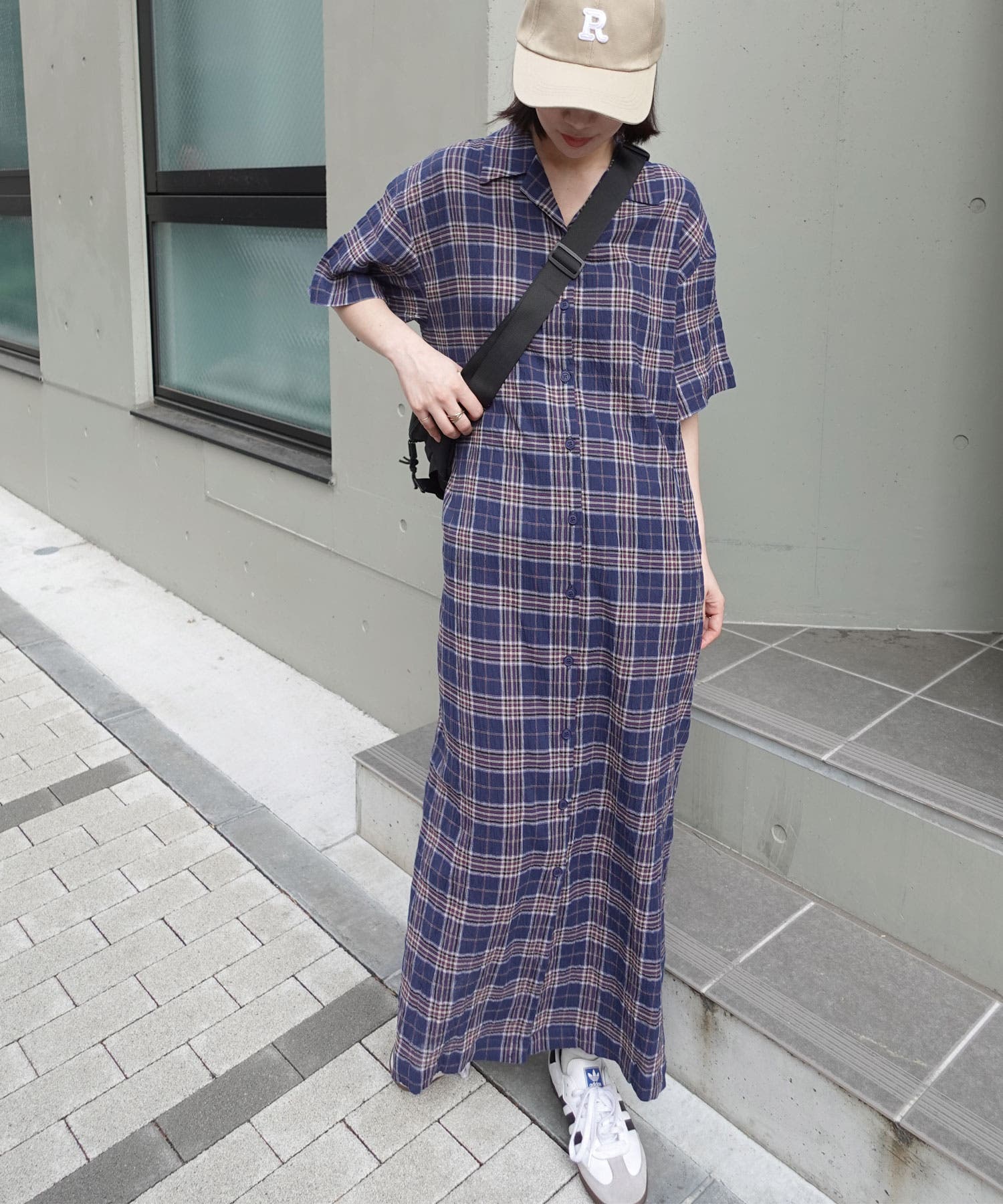 チェックロングシャツワンピース[品番：TRIW0004061]｜CORNERS