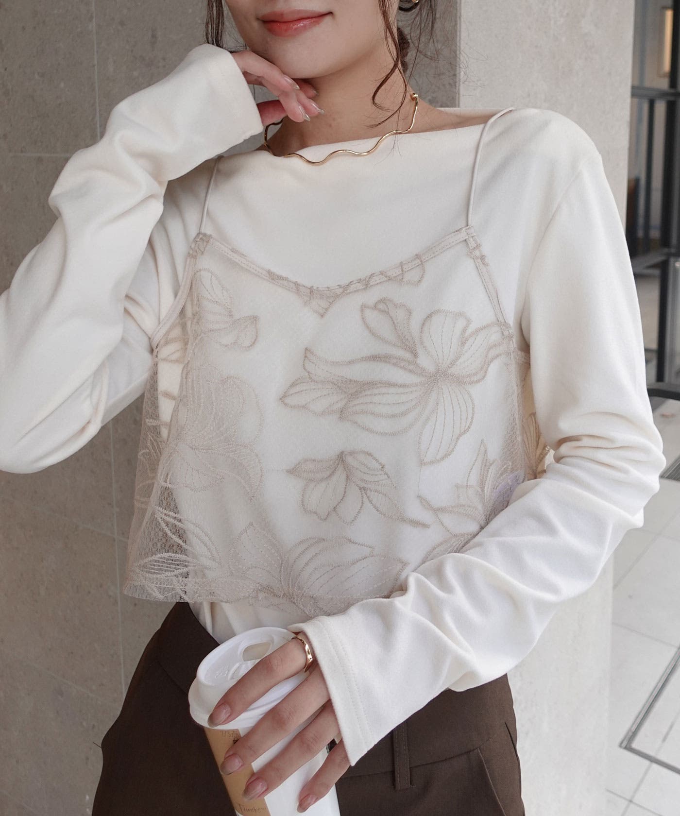 チュール花柄刺繍ビスチェ[品番：TRIW0004124]｜CORNERS