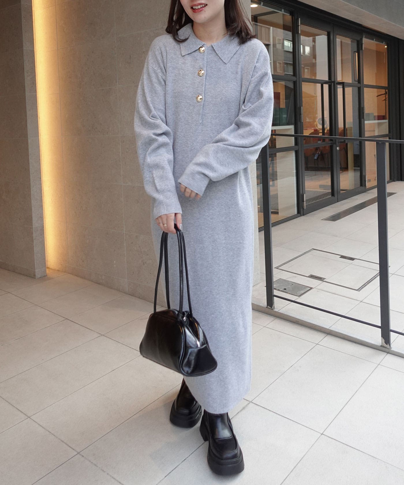 金ボタンポロネックワンピース[品番：TRIW0004251]｜CORNERS