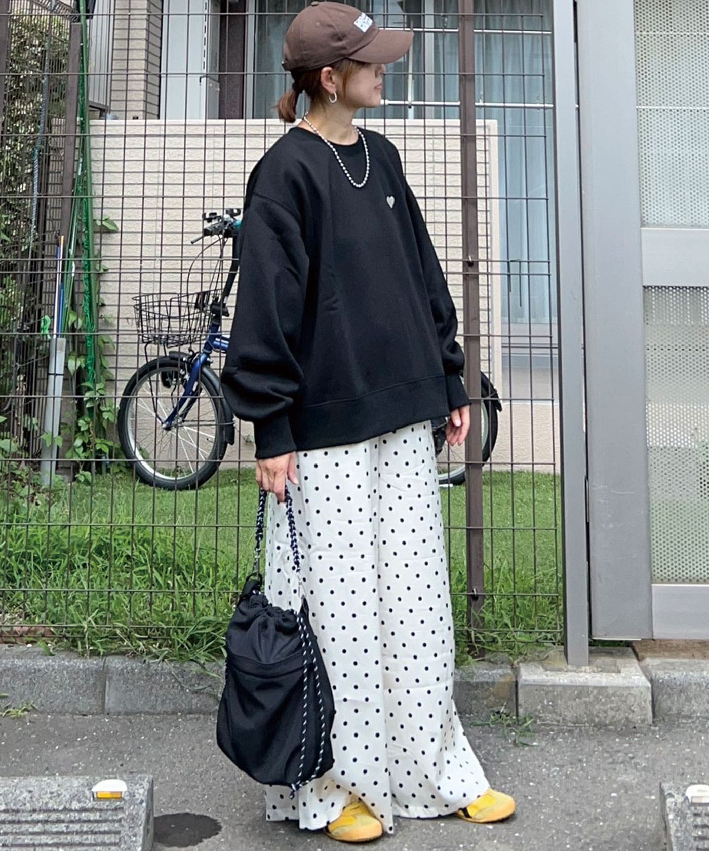 CORNERS by KR】ダブルウエストドットパンツ[品番：TRIW0004097