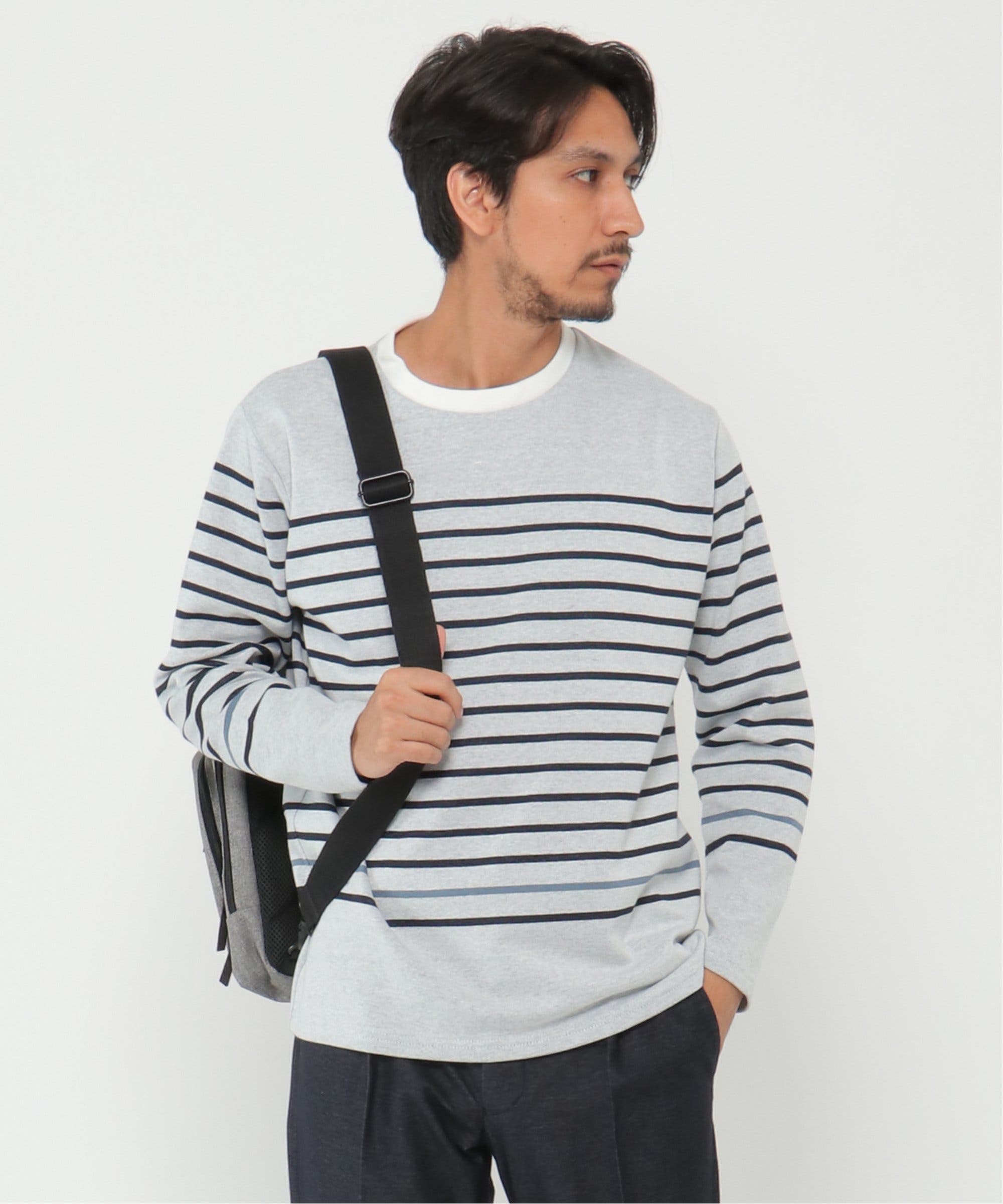 WジャガードボーダーロンT[品番：IKAW0014085]｜ikka （イッカ）の