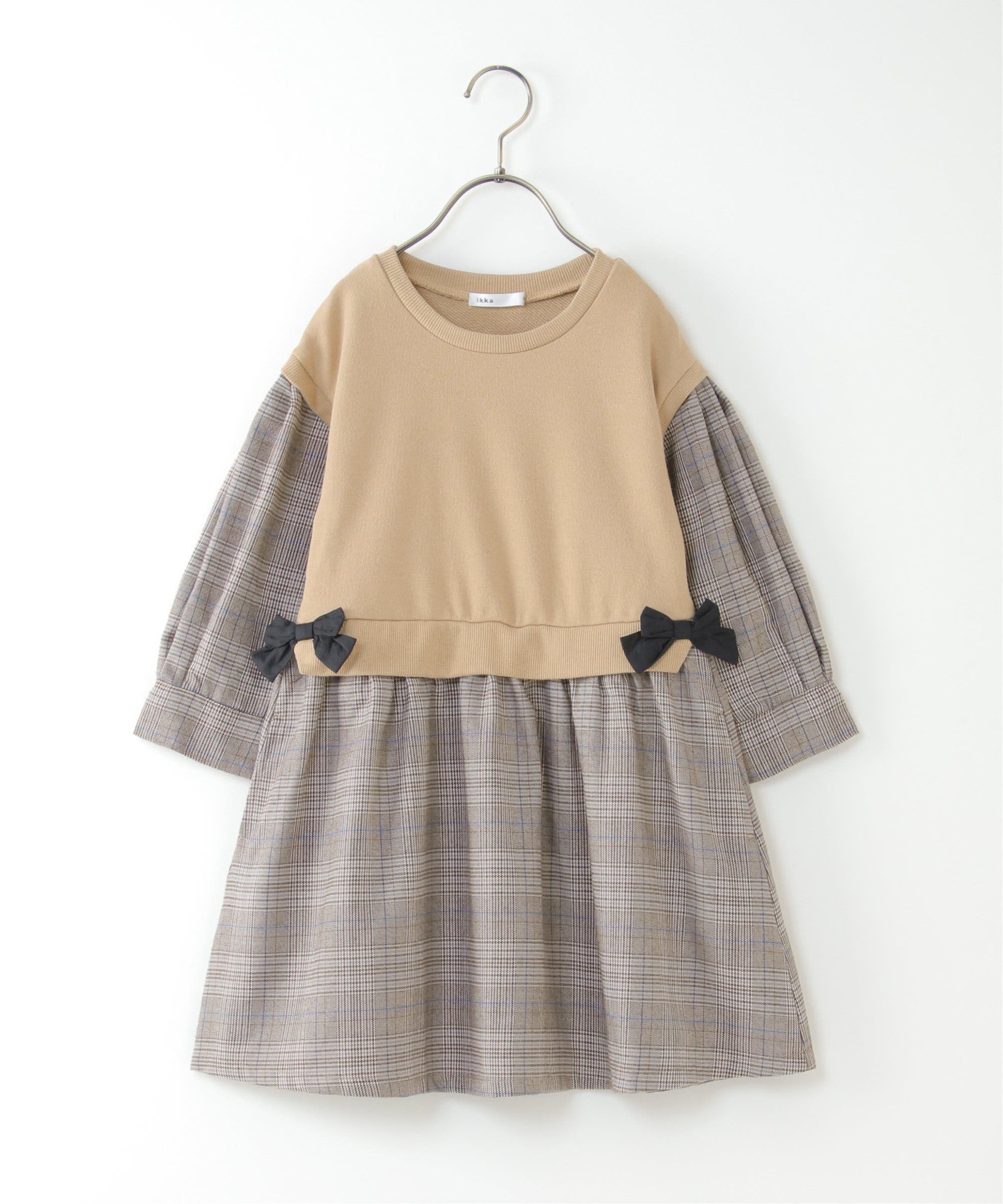 toccaトッカ　キッズ　子供　ニットドッキング　ブラック　ワンピース160cm toccaトッカ キッズ 子供 ニットドッキング ブラック ワンピース