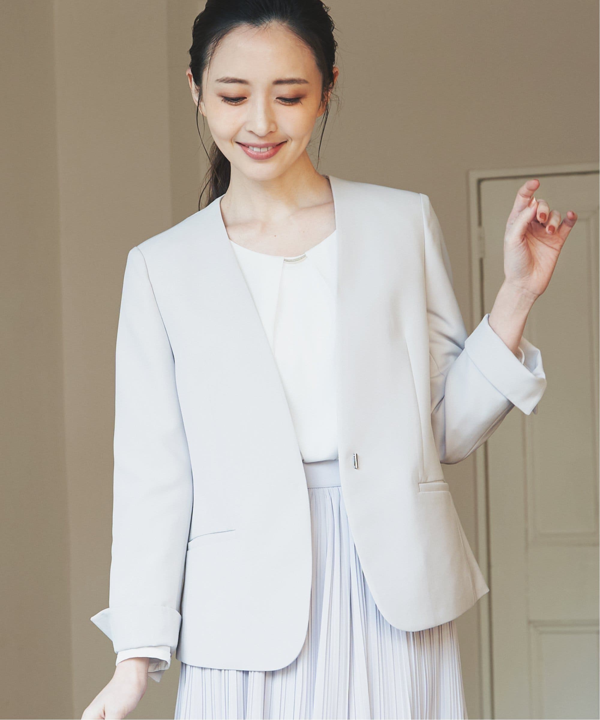 UNTITLED ジャケット ノーカラージャケット 「春夏ジャケット