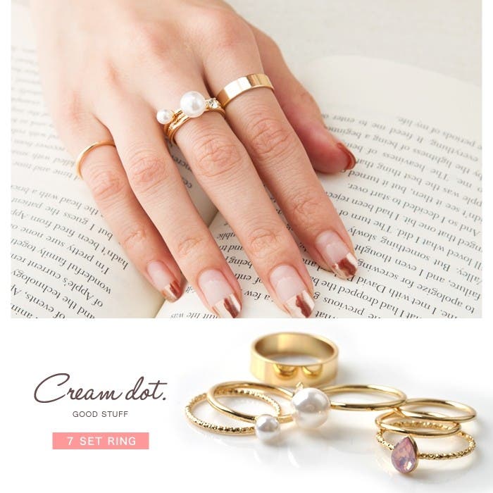 7点セット リング 指輪[品番：CRMA0002151]｜CREAM-DOT（クリーム