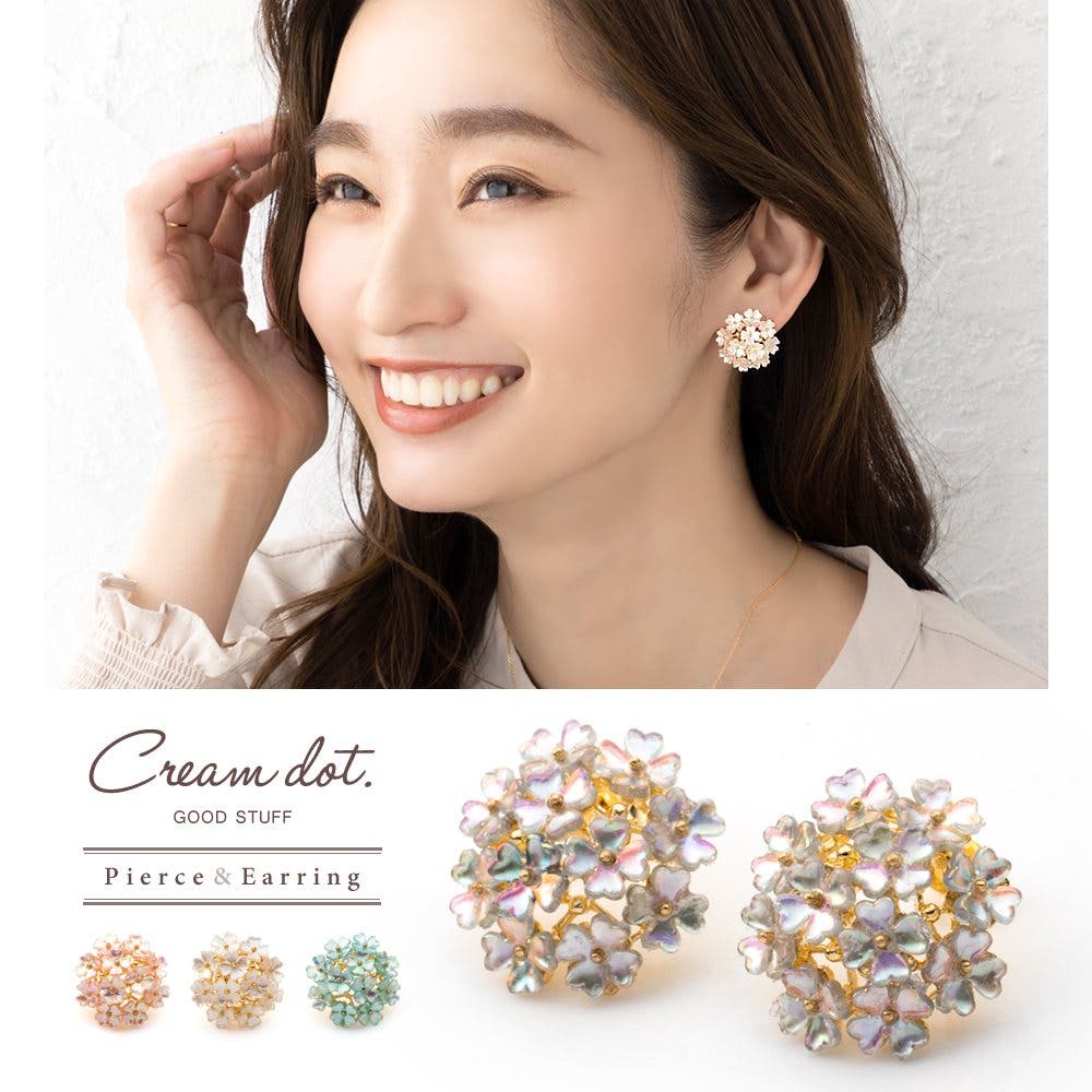 ピアス チタンポスト 金属アレルギー[品番：CRMA0003680]｜CREAM-DOT