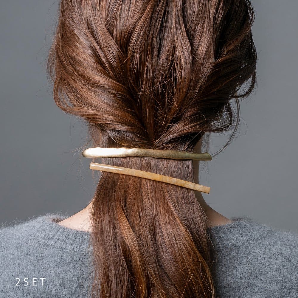 2点セット バレッタ ヘアクリップ[品番：CRMA0009911]｜CREAM-DOT