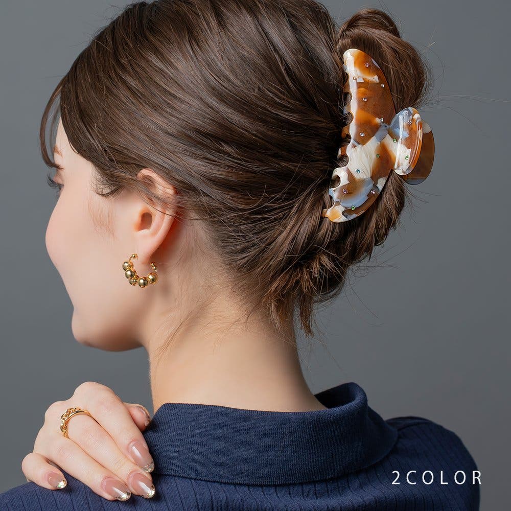 バンスクリップ ヘアクリップ マーブル[品番：CRMA0010369
