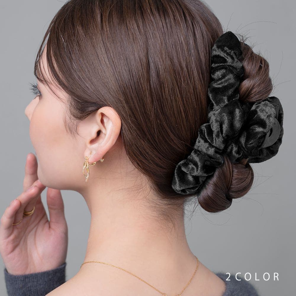 バンスクリップ ヘアクリップ ベロア[品番：CRMA0010584]｜CREAM-DOT 