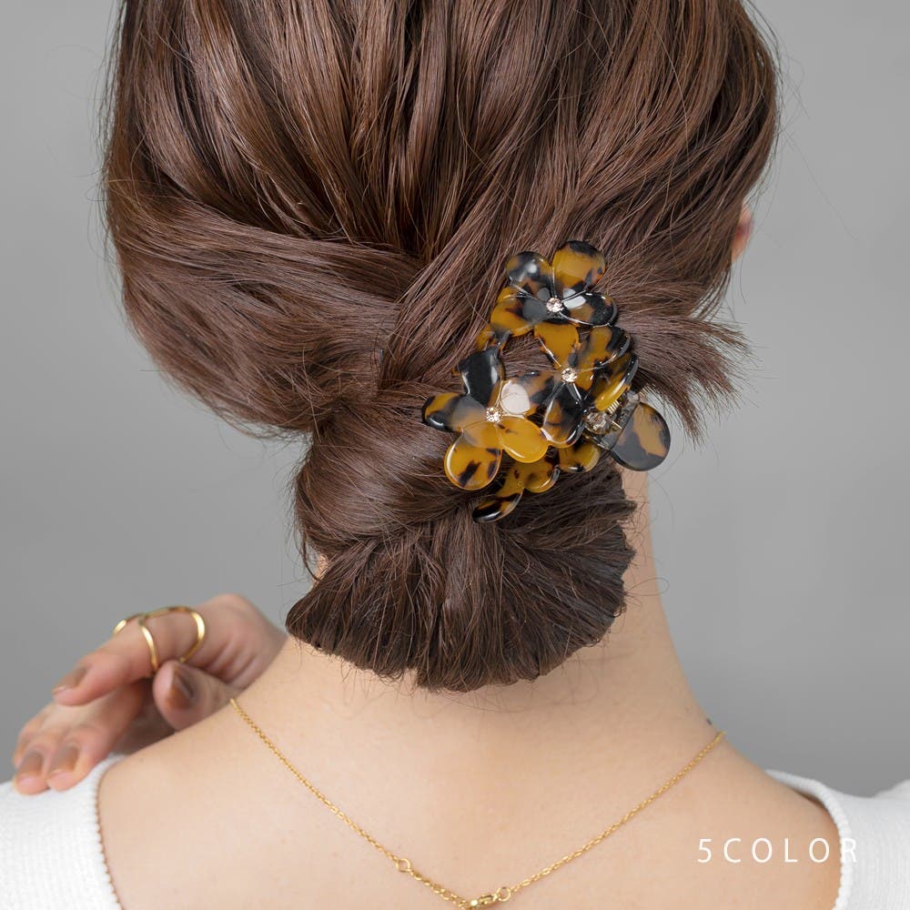 バンスクリップ ヘアクリップ フラワー[品番：CRMA0010588]｜CREAM-DOT