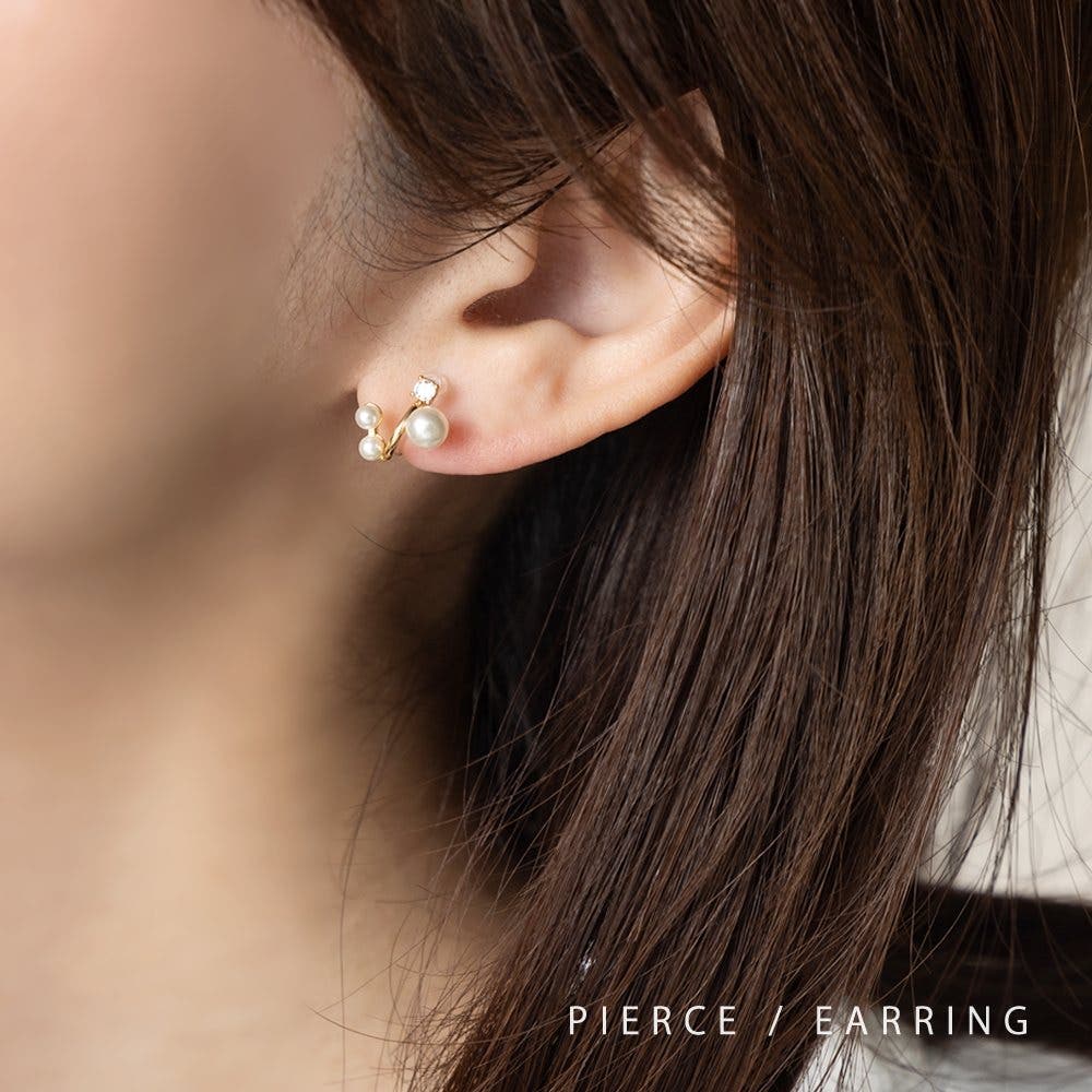 【wingbling】14K Erika Pearl Drop Ring Early ソ イヒョン着用 選べる ピアス イヤリング[品番：CRMA0010301]｜CREAM-DOT