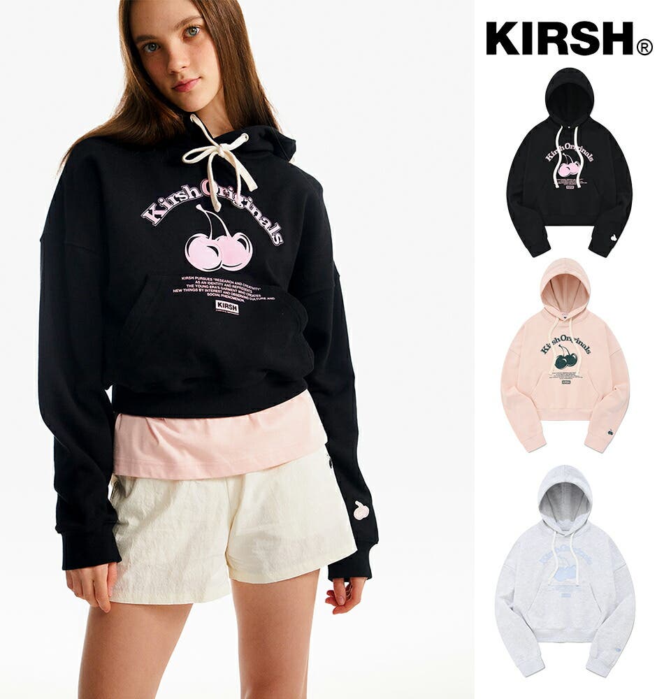 KIRSH キルシー パーカー パーカー KIRSH CHERRY CROP TERRY HOOD ZIP UP/キルシーチェリー