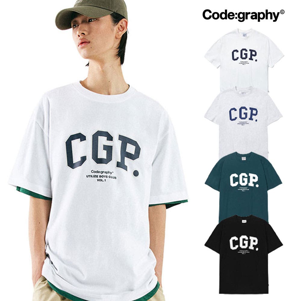 [CODEGRAPHY] クールコットン アーチロゴTシャツ_7COLOR CODEGRAPHY】☆2点セット☆クールコットンCGPアーチロゴT 7色