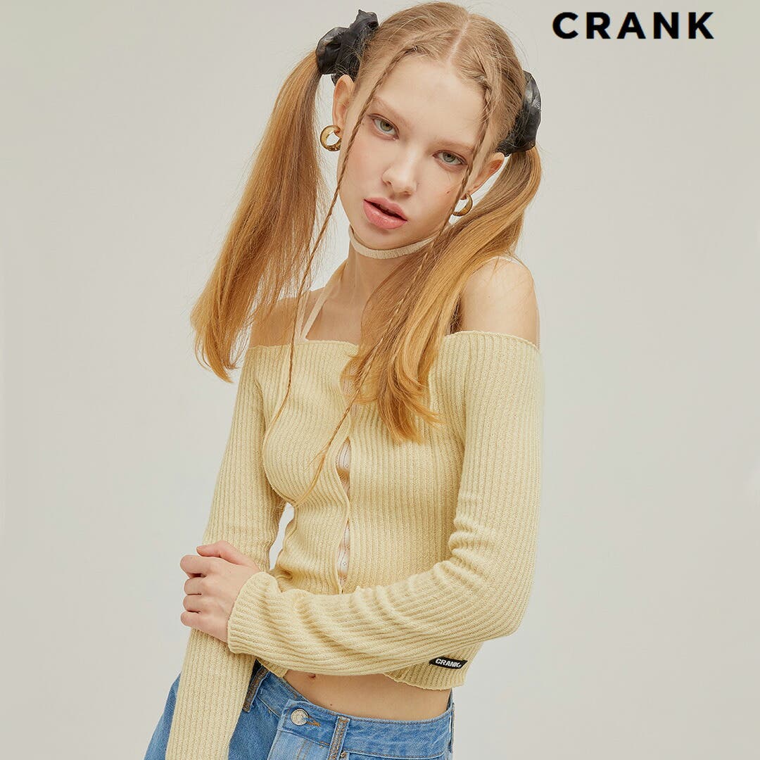 crank クランク 韓国 Tシャツ オフショルダー 半袖 crank seoul 韓国 Tシャツ オフショルダー 半袖 ブラック - メルカリ