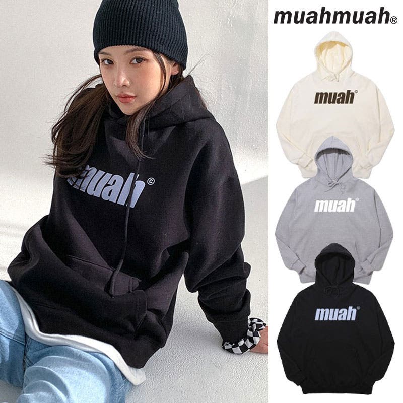 muahmuah バックポイント　裏起毛　プルオーバー　スウェット muahmuah バックポイント裏起毛プルオーバースウェット