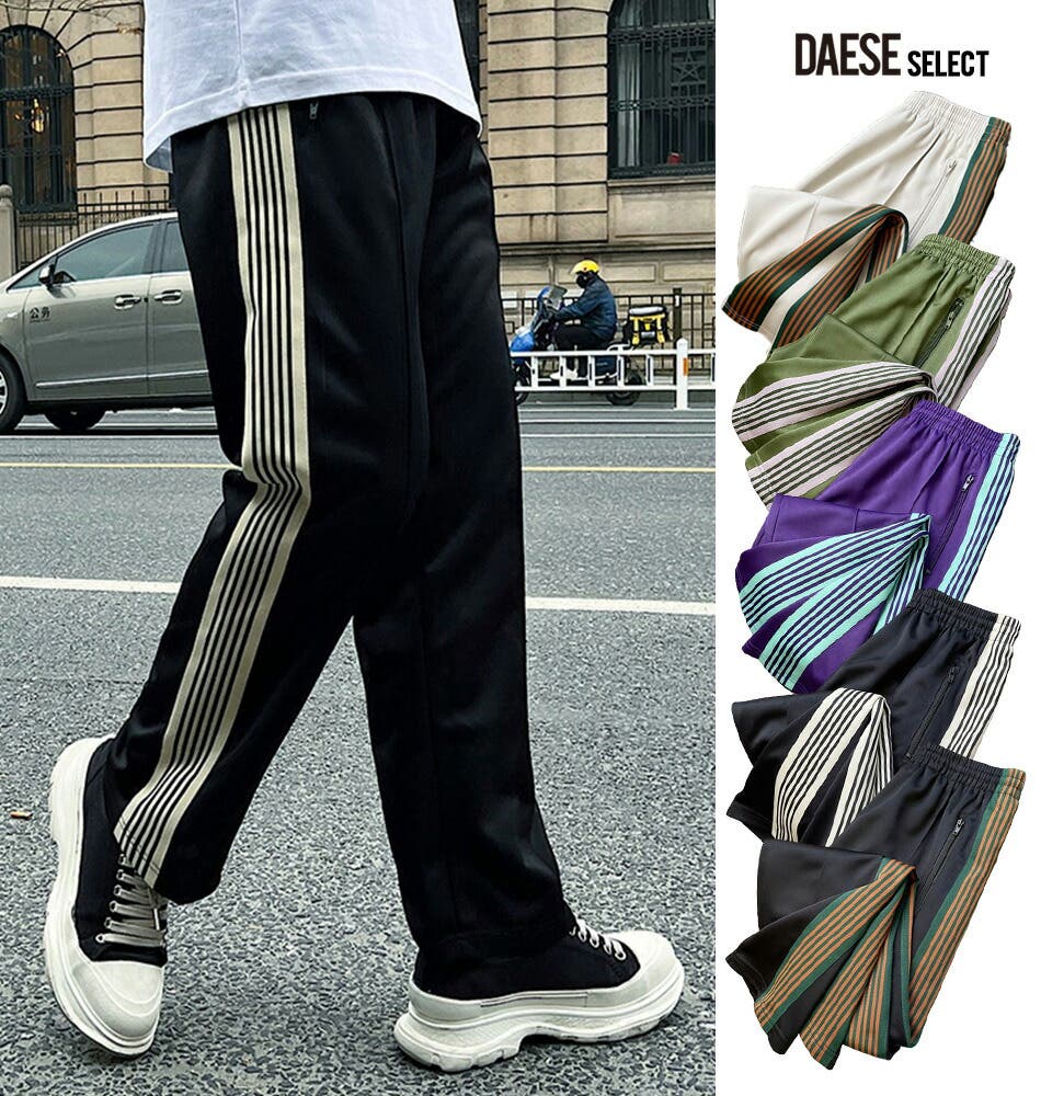 ESTNATION メンズ スラックス S 黒　サイドライン SENSE OF PLACE by URBAN RESEARCH スラックス サイドラインピン